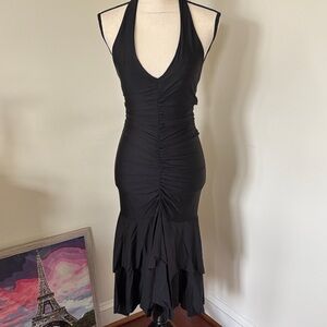 God Save Queens Black Halter Dress Size Small